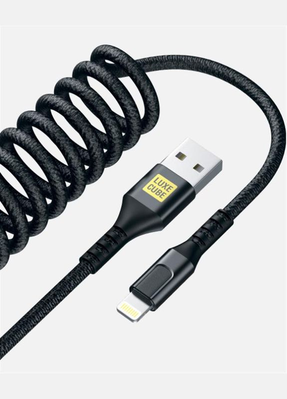 Кабель Dynamic USB - Lightning (M/M), 1.5 м, Black (4446689101557) Luxe Cube (336957772)