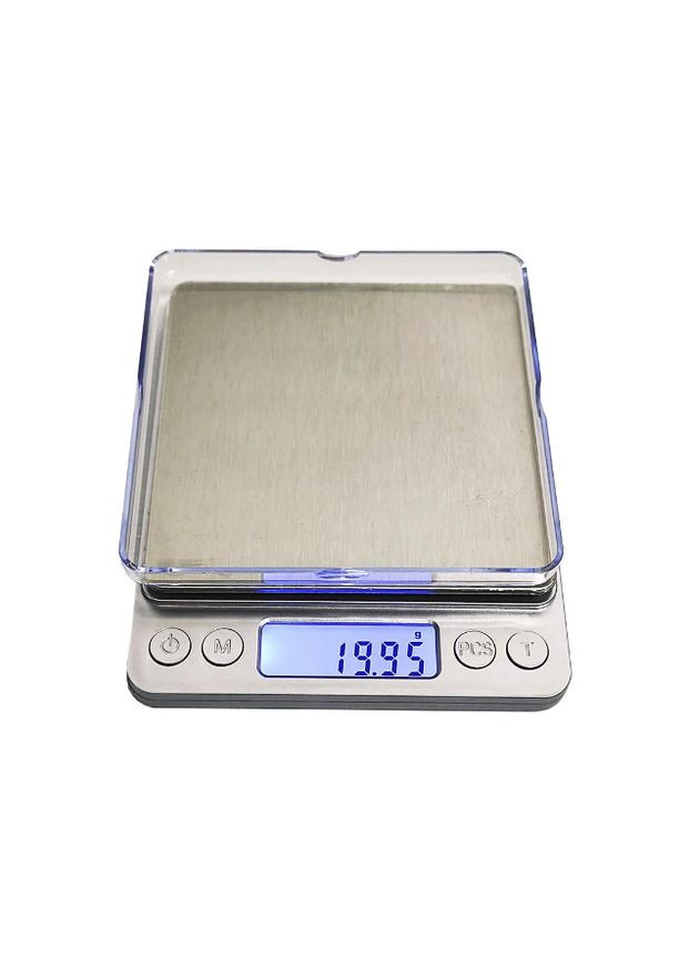 Весы электронные ювелирные точные карманные I-2000 500 г 0,01 г 2 чаши Серебряные No Brand (282956999)