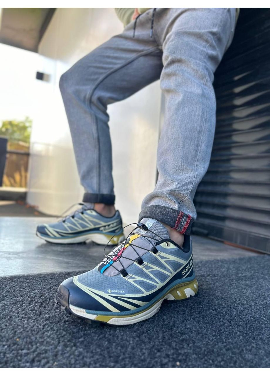 Білі Осінні кросівки чоловічі salomon xt-6 adv dover blue beige саломон xt-6 No Brand