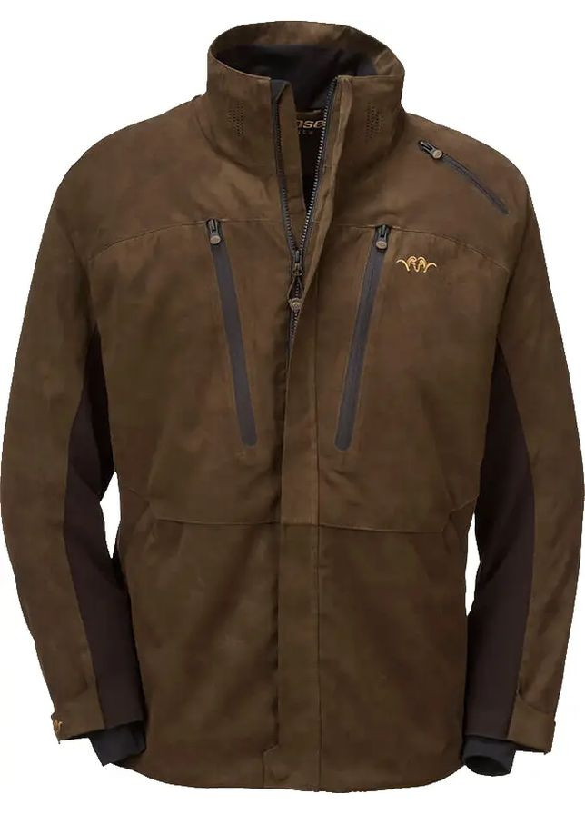 Коричнева демісезонна куртка blaser active outfits suede light No Brand