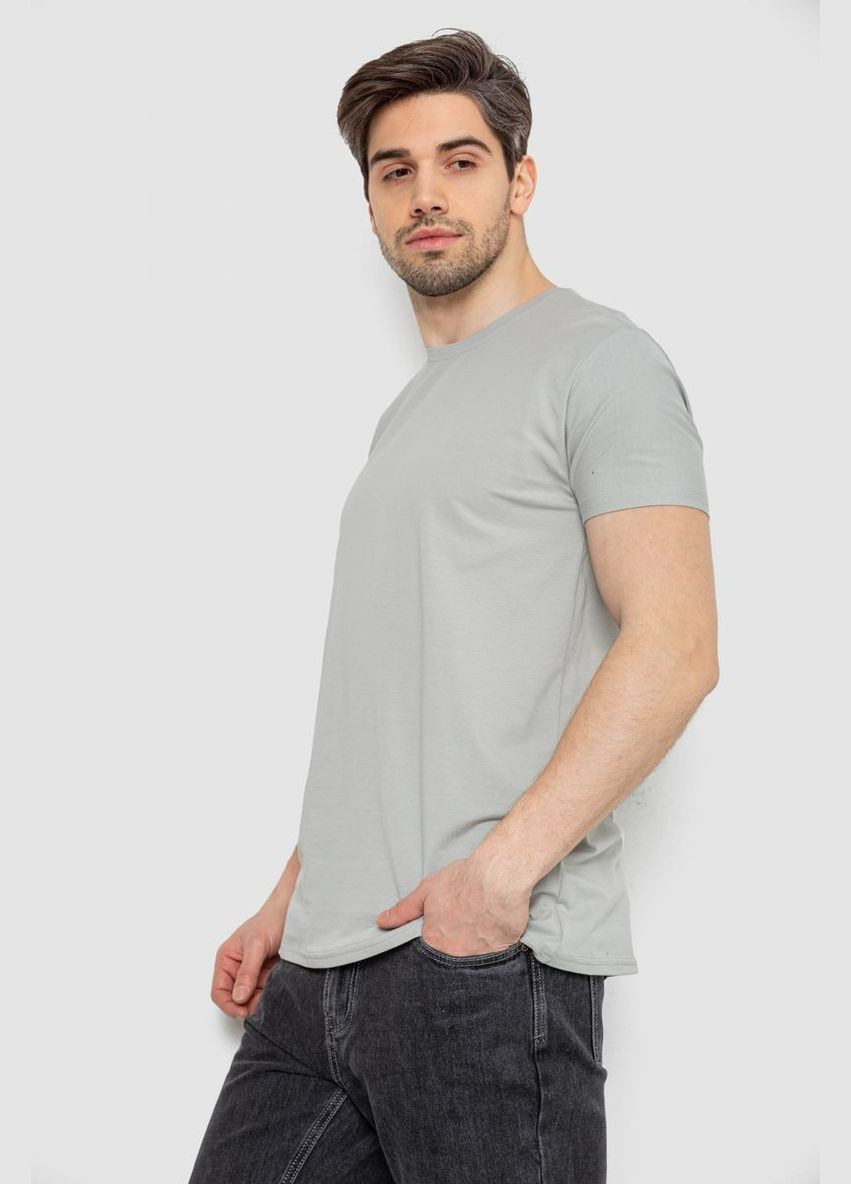 Оливковая футболка мужская однотонная базовая серо-оливковая размер 4xl (sku_244r2410) с коротким рукавом No Brand