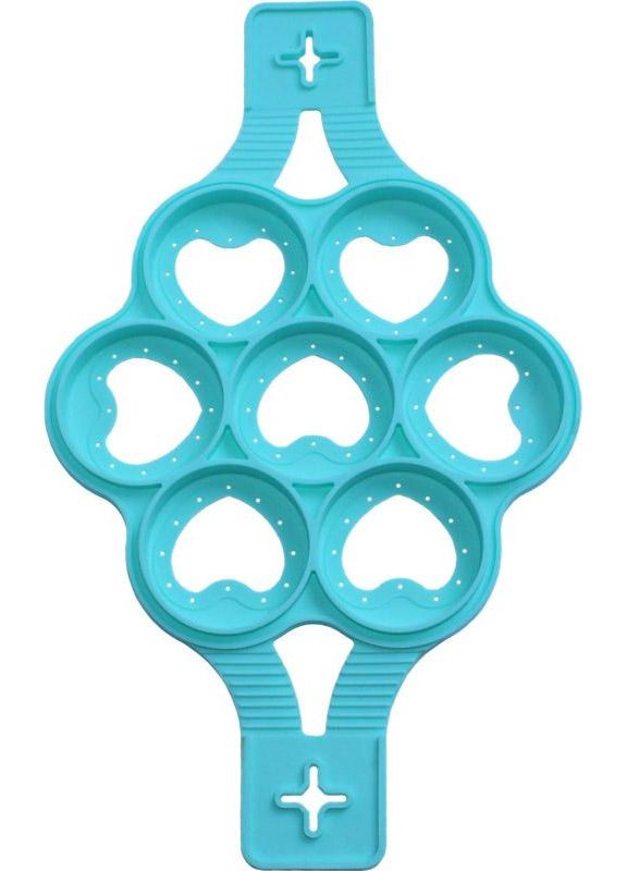 Форма-трафарет Сердце для жарки оладий и яичницы силиконовая 7 ячеек для панкейков и сырников Hauser (368991385)