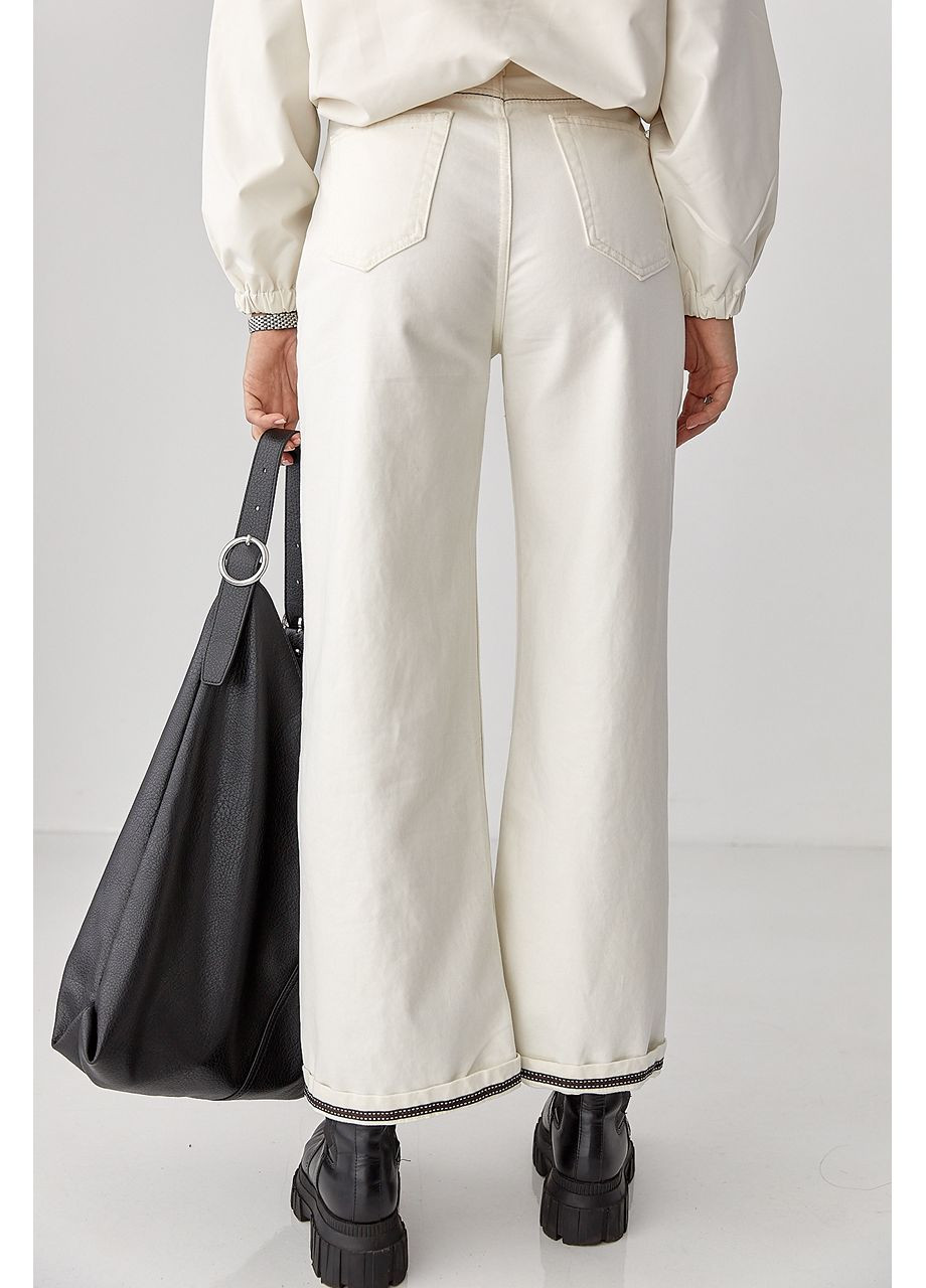 Жіночі джинси з контрастиними швами Lurex - (356952224)