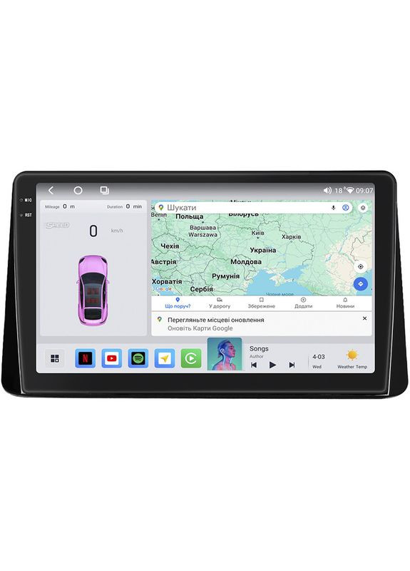 Штатна магнітола 10" для Mitsubishi Eclipse Cross I 2017-2020 4/64 QLED CarPlay 360 Prime 5 шт. Lesko (336201440)