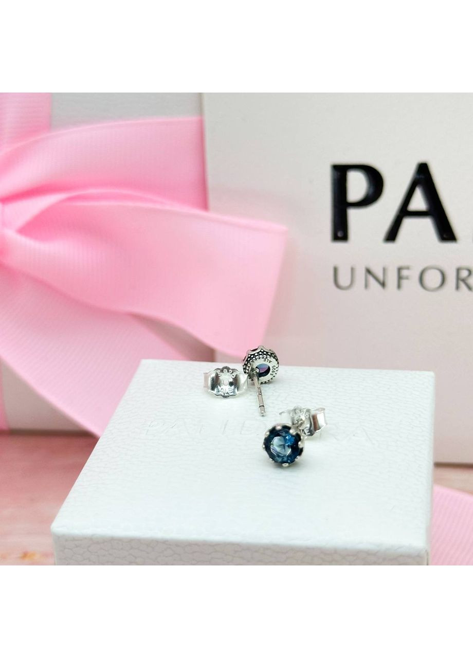 Срібні сережки кульчики Пандора "Корона" 298311NMB Kabluchka (355346055)