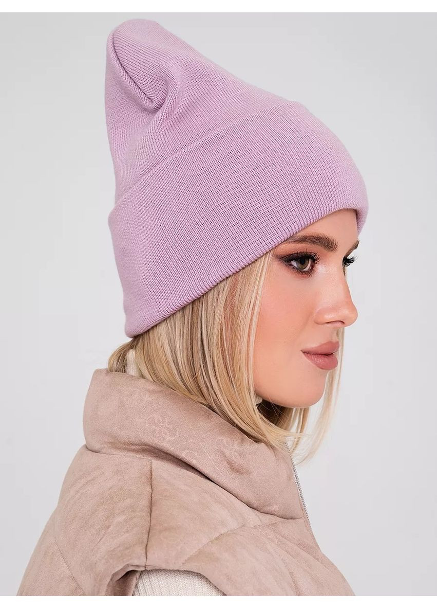 Молодежная двухслойная шапка бини лонг No Brand Шапка біні лонг лопата (362411558)