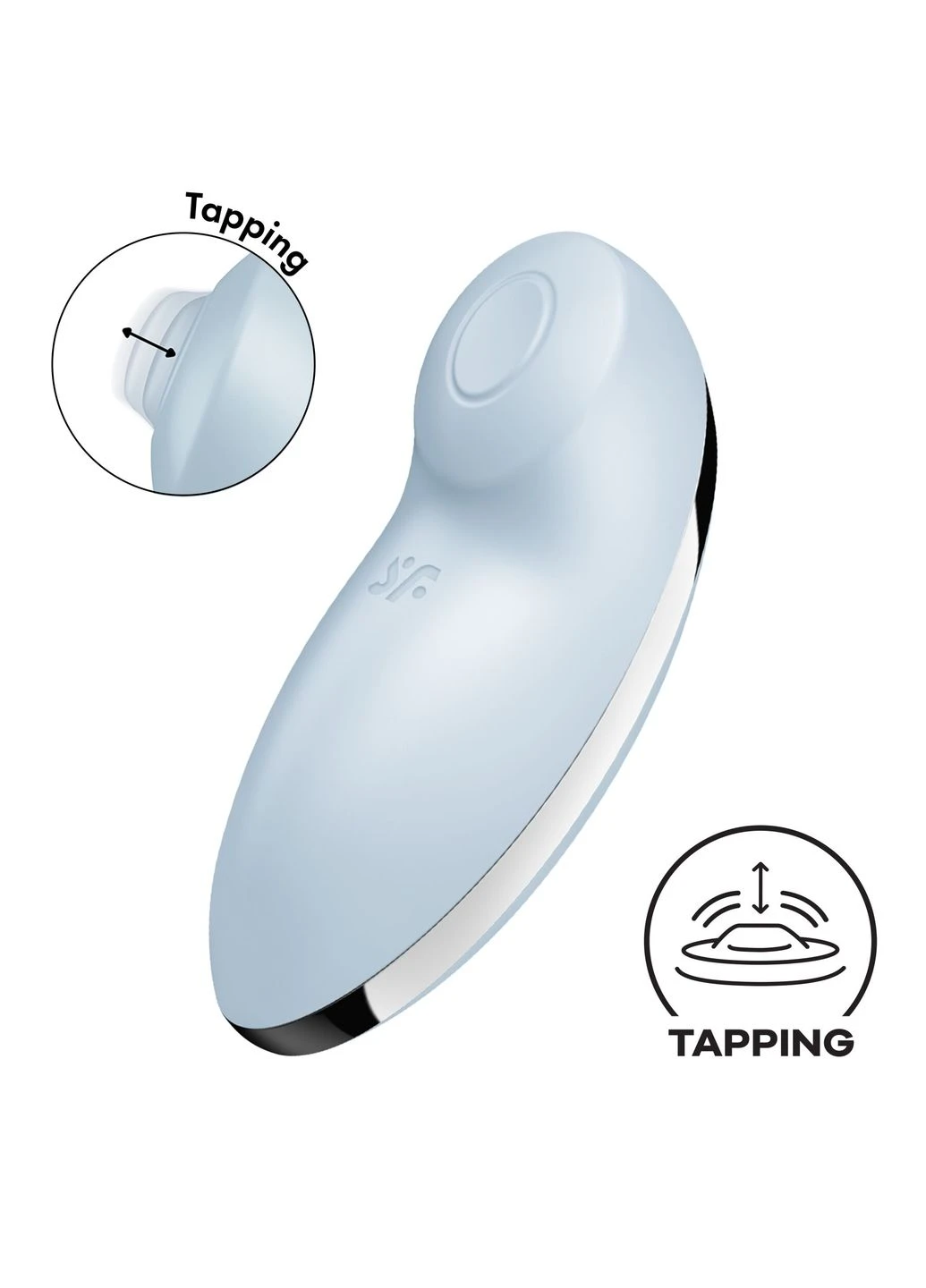 Вібростимулятор-пульсатор, ефект постукування пальцем - Tap & Climax 2 Blue Satisfyer (385657510)