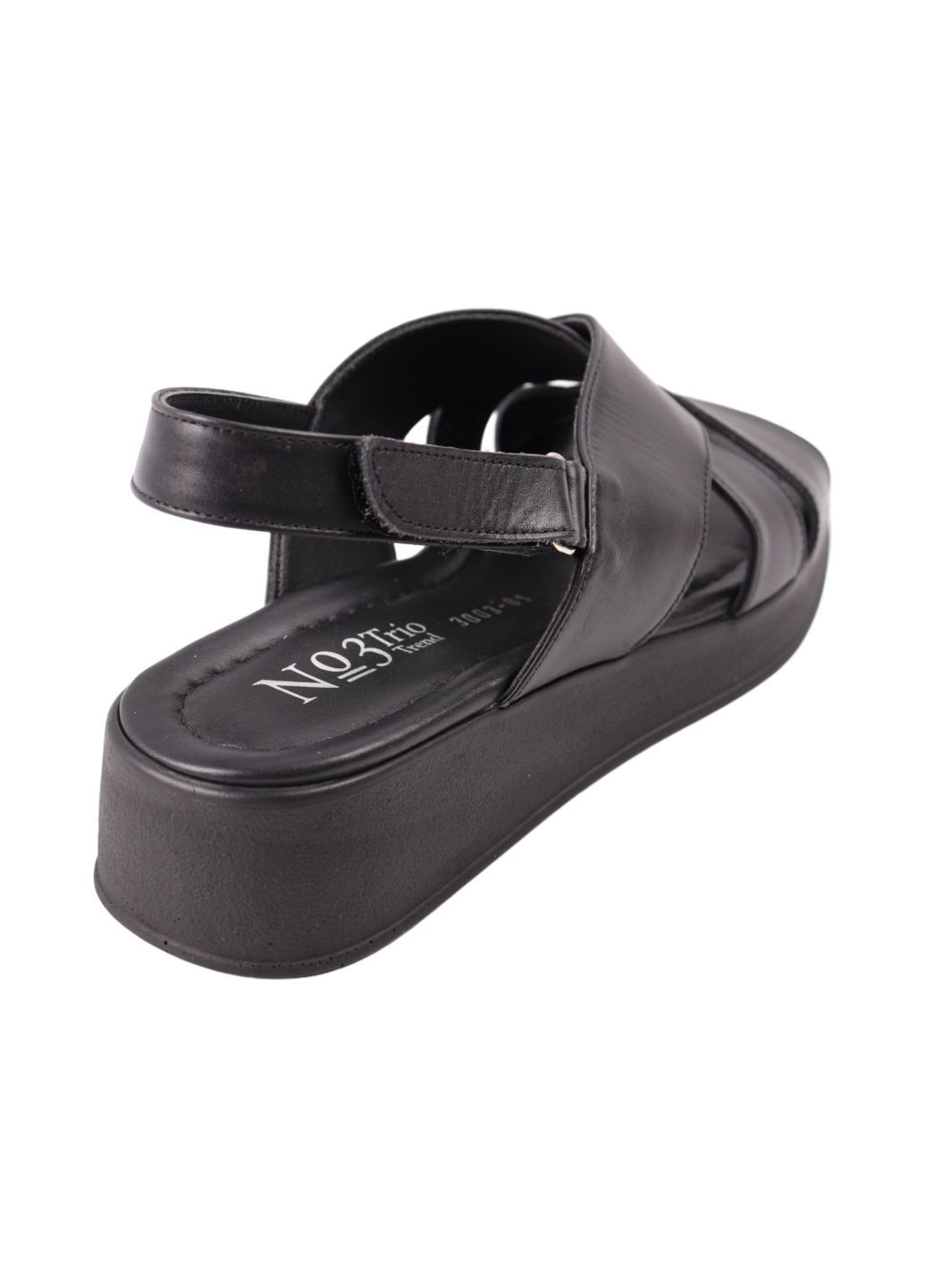 Босоніжки жіночі Trio чорні натуральна шкіра Trio Trend 99-24LBC (296626902)