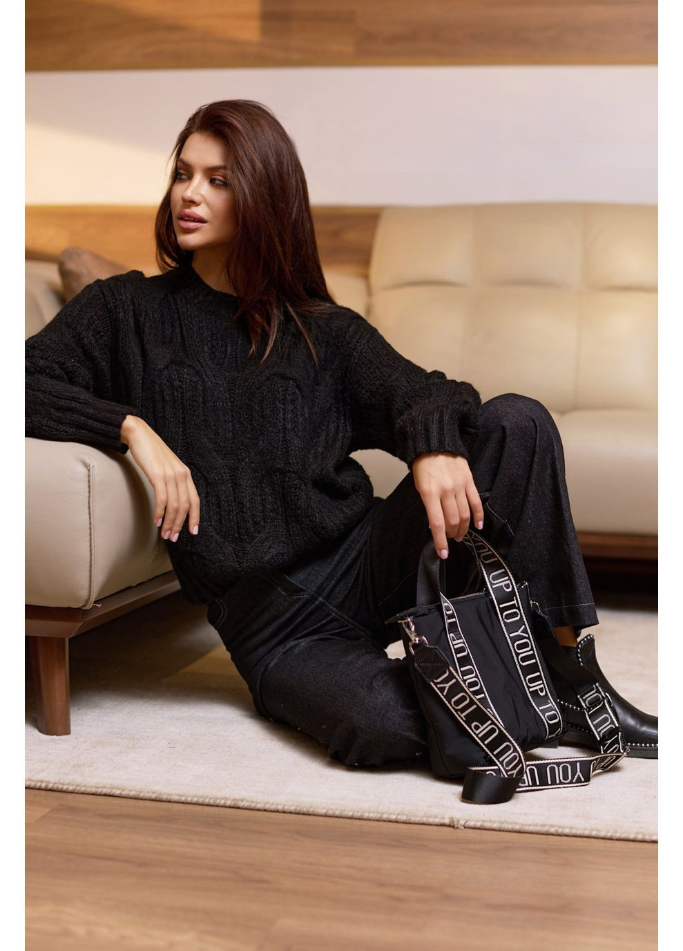 Чорний демісезонний джемпер s851.5003 Seventeen