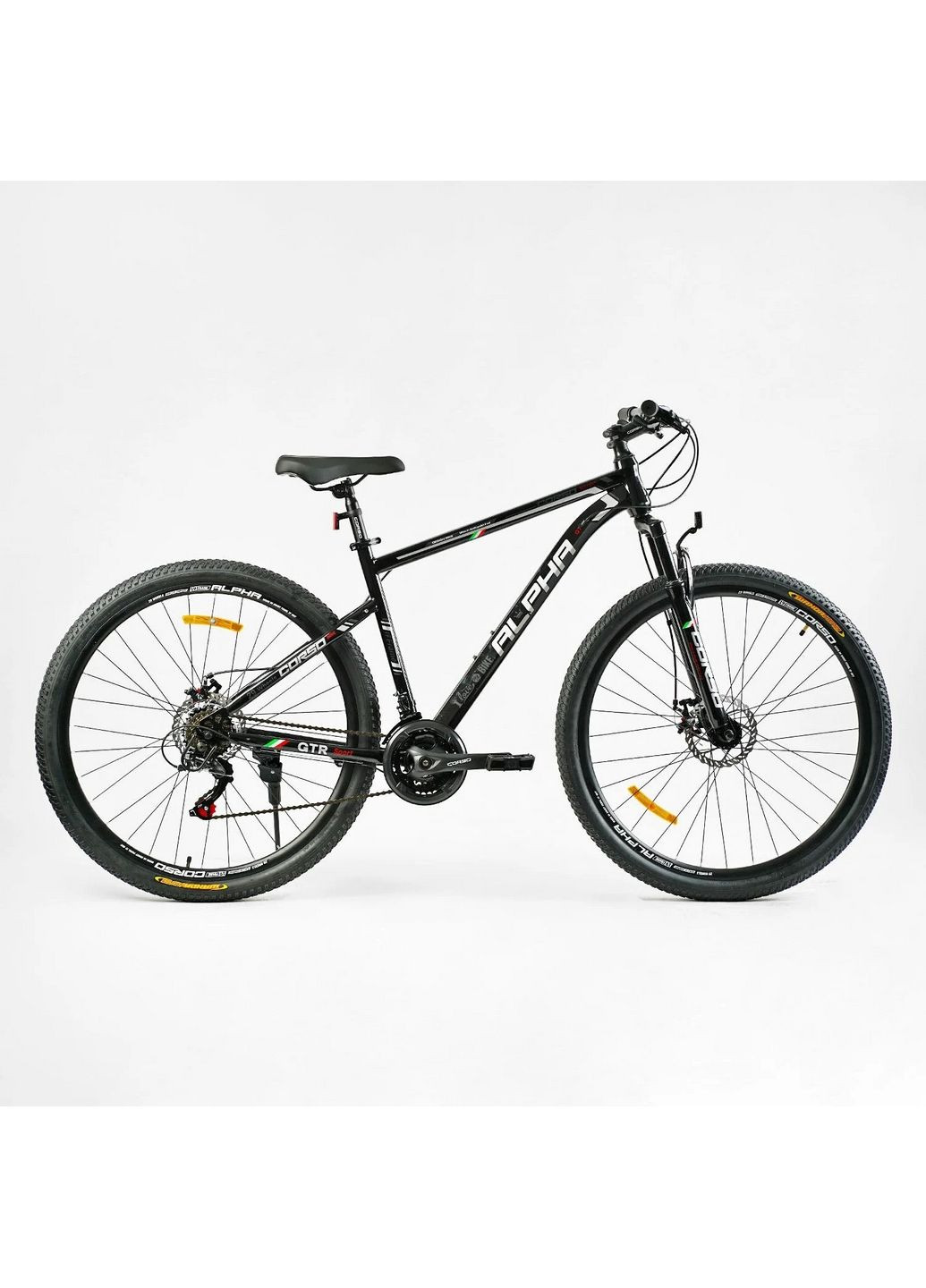 Велосипед спортивний ALPHA, 21 швидкість, рама сталева, обладнання Shimano Corso (288185674)