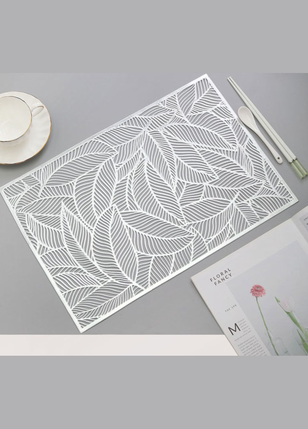 Серветка сервірувальна 5475 45х30 см срібляста No Brand (364769065)