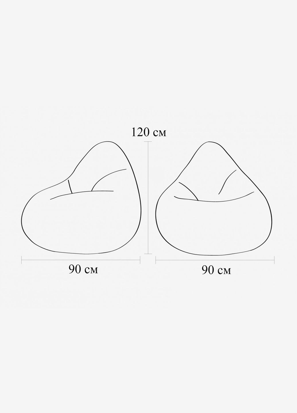 Кресло-мешок груша, L-120х90 Велюр GREAT Latte SkyPuff (361258532)