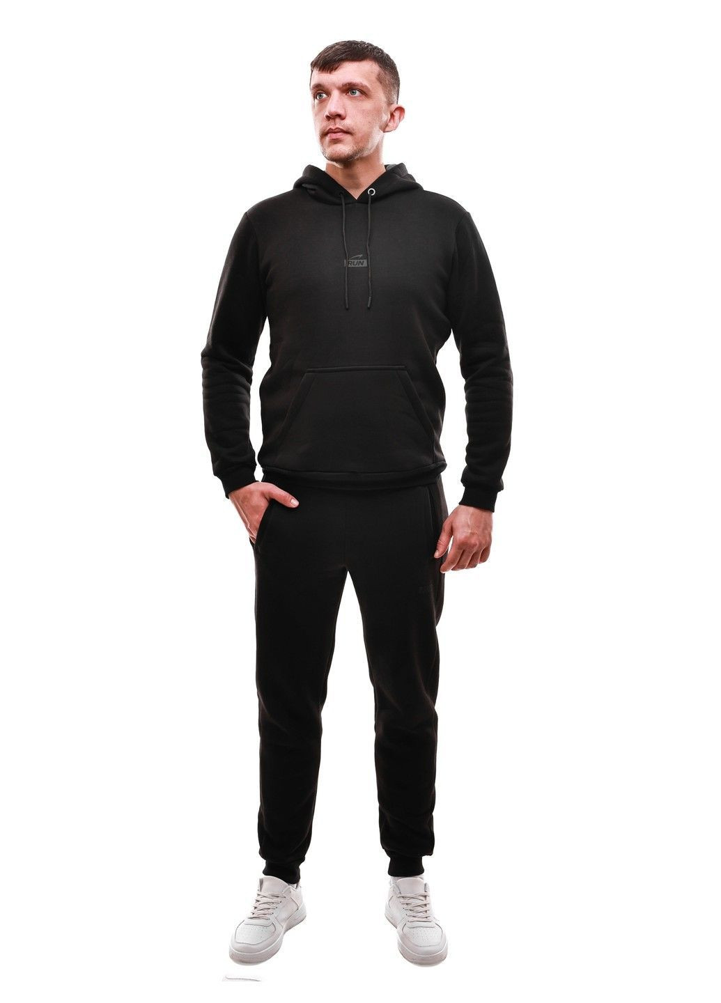 Чорний зимній костюм спортивний чоловічий No Brand