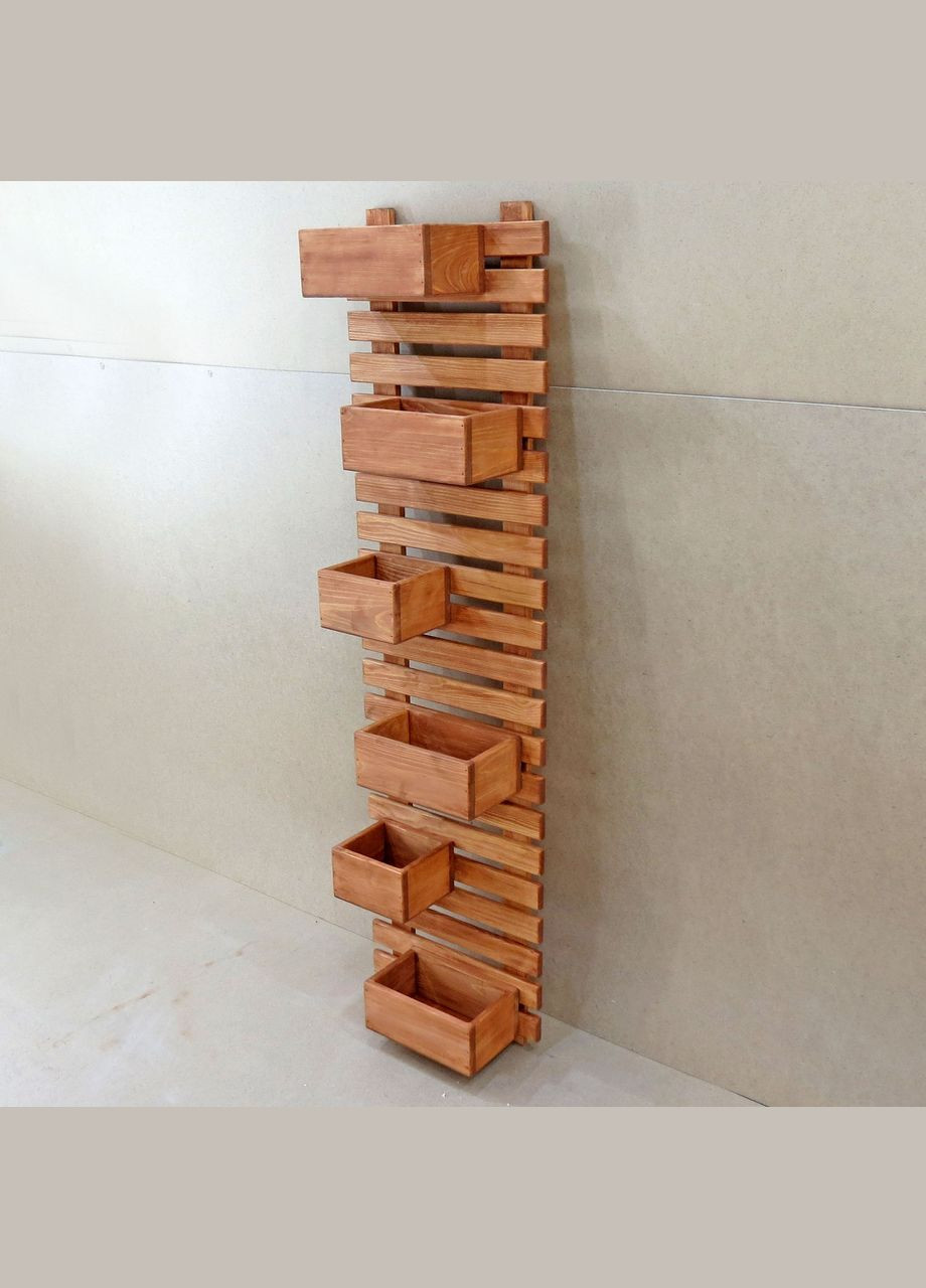 Полиця настінна для квітів з дерева Жуан шафран (ЦВС-002306) No Brand (328227245)