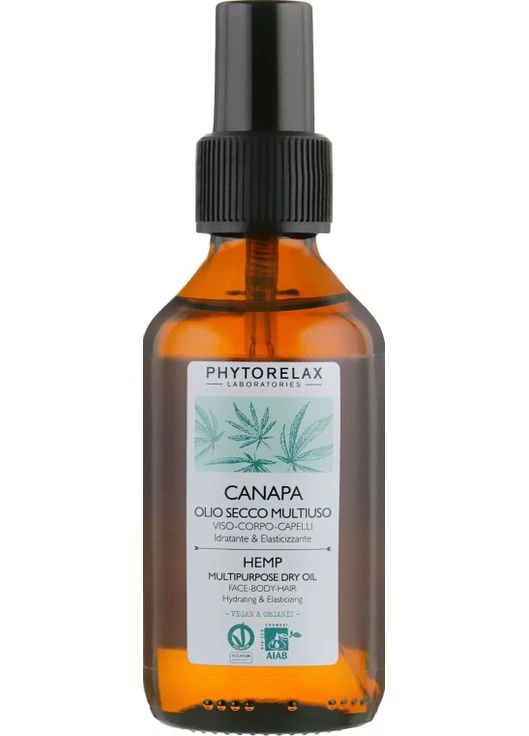 Сухое масло для лица, тела и волос Hemp Multipurpose Dry Oil Face-Body-Hair 100ml (749372-36527) Phytorelax Laboratories (368740227)