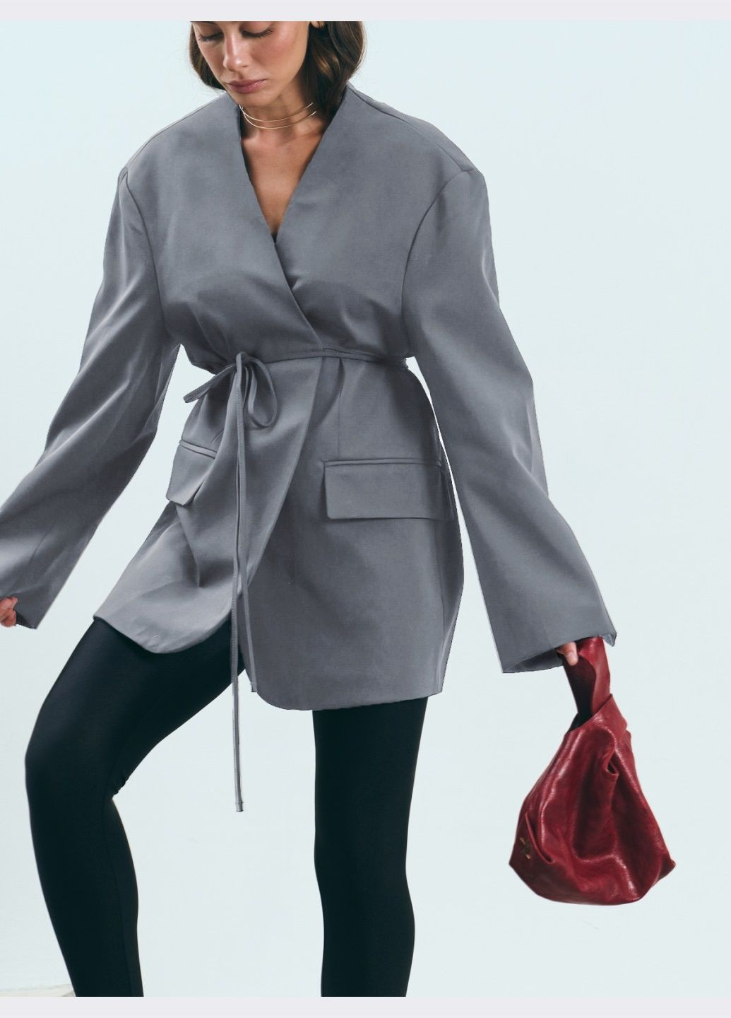 Other піджак сірого кольору на зав'язках Dressa (362660254)