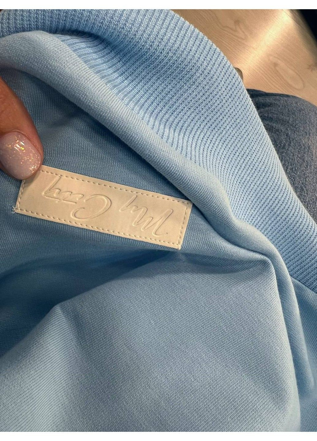 Голубой свитшот женский my city 3044 широкий оверсайз супер свободного кроя большие размеры (337665702)