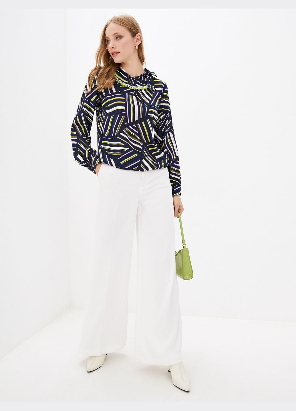 Комбінована принтована блуза - ua54 / eu48 Iren Klairie