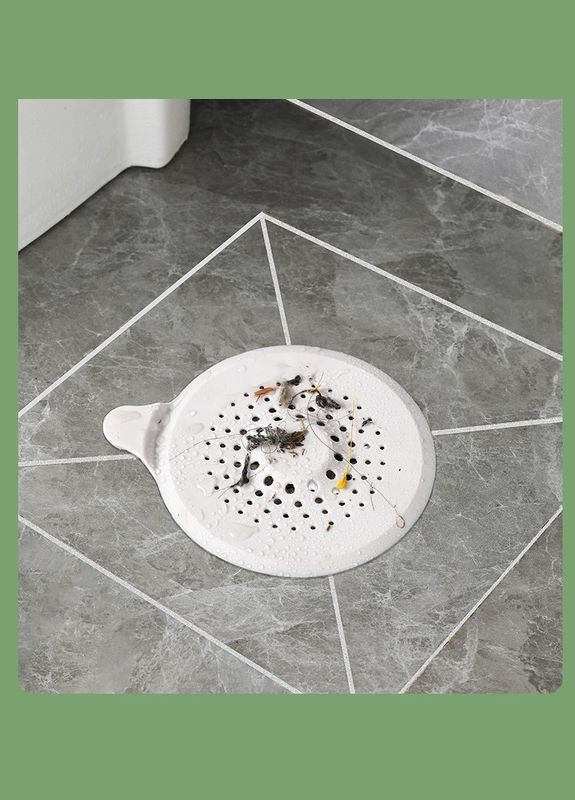 Фильтр для слива душа и ванны круглой форми для улавливания волос и мусора с креплением на присоске No Brand (324834224)