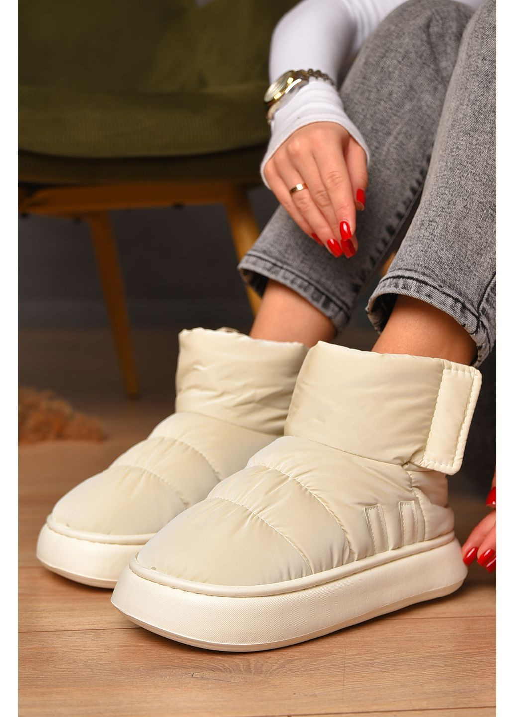 Угги женские на меху молочного цвета Let's Shop (368540556)