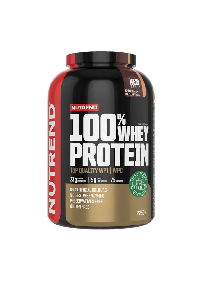 Сироватковий протеїн 100% Whey Protein шоколад-лісовий горіх 2250 г Nutrend (361114749)