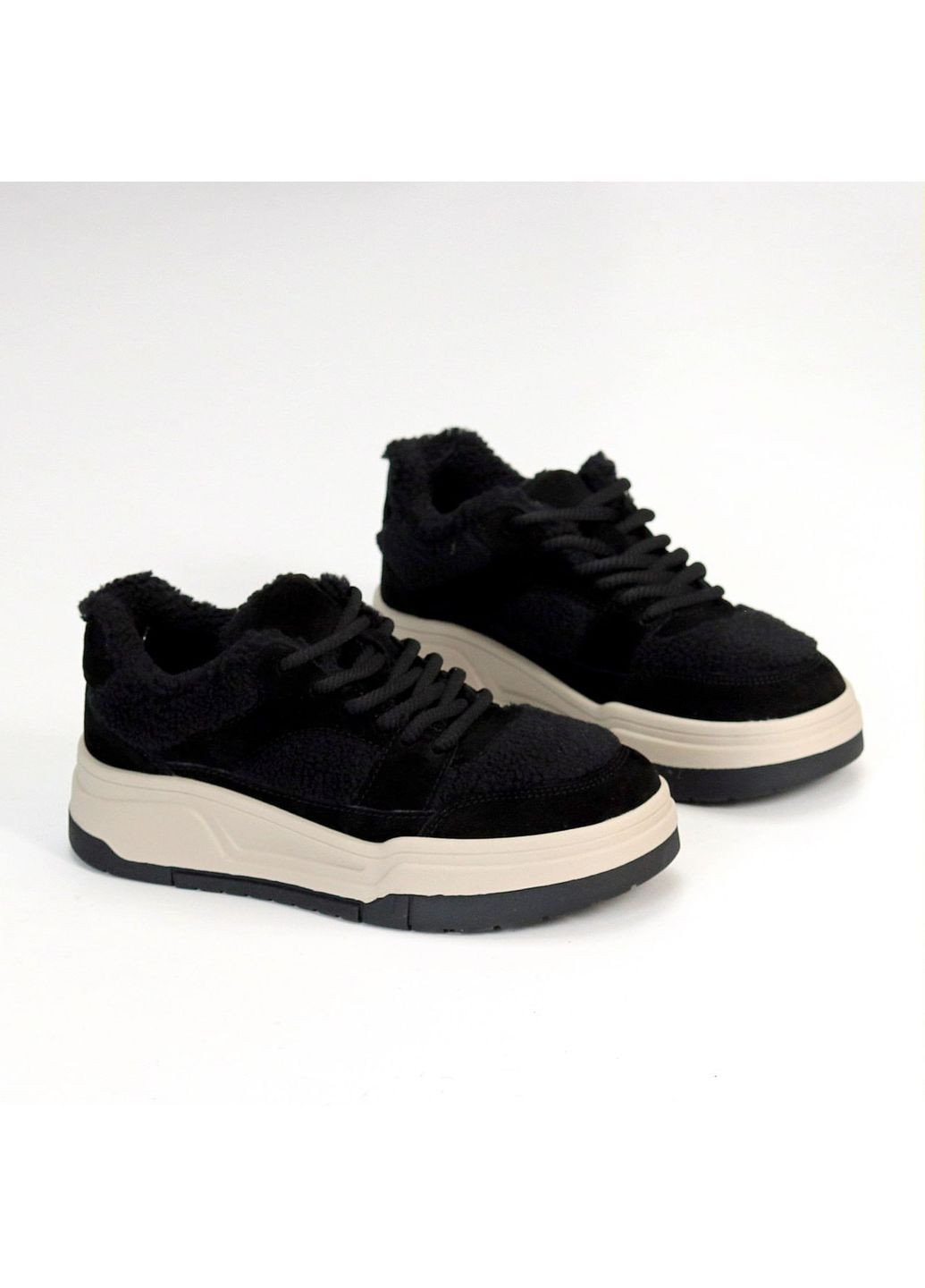 Зимние кроссовки No Brand чёрные зима (369094625)