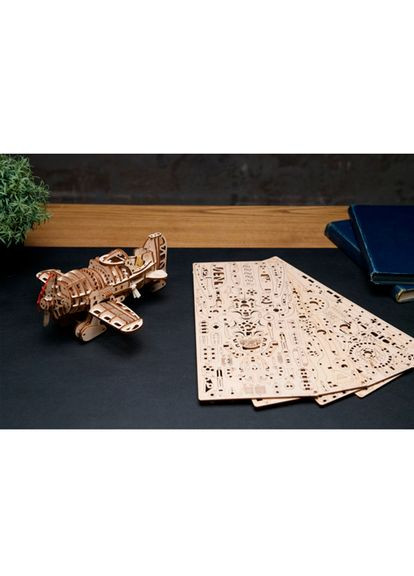 Механічний 3D пазл Літак Шалений Шершень (Літак Шалений Шершень) UGEARS (330781389)