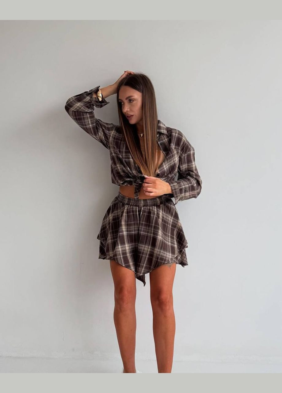 Костюм у спідничному стилі в клітинку Adelante (326501482)