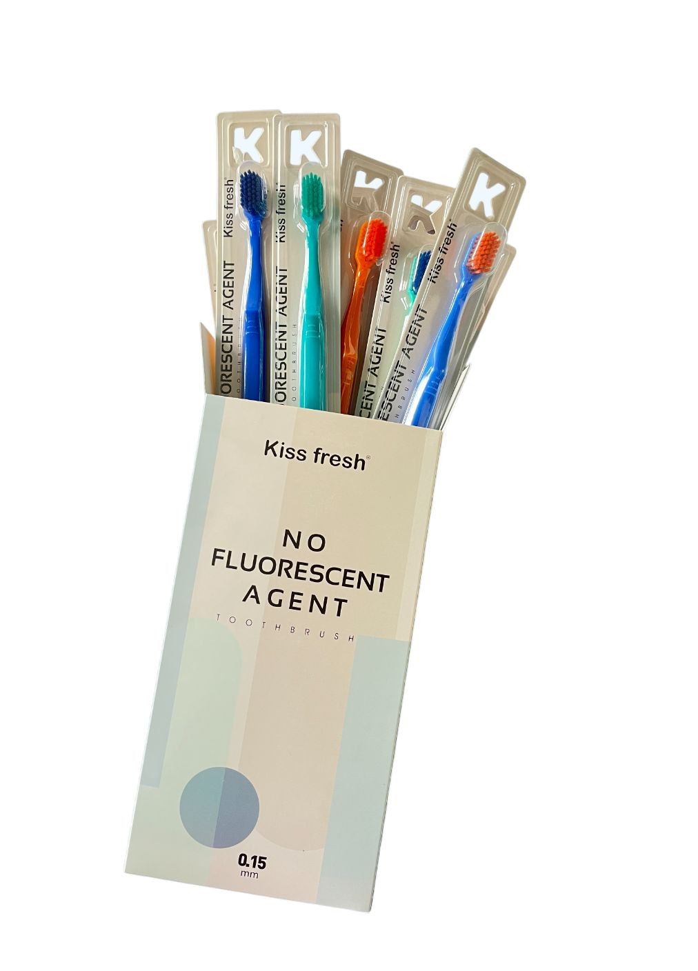 Щетка зубная из нейлона №К19-402 Kiss Fresh сер.жест. (12/288) No Brand (346240972)