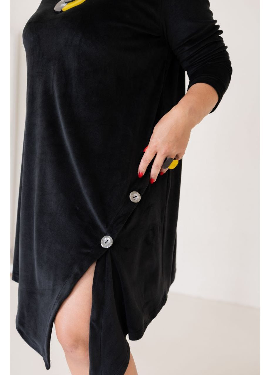 Чорна святковий, вечірня, ділова, кежуал сукня жіноча велюрова Style Point однотонна