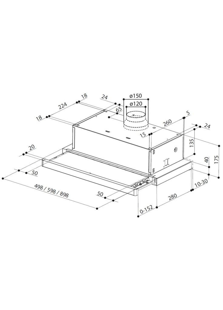 Вытяжка кухонная (m326324) Faber Flexa Ng Hip W A60 (369029134)