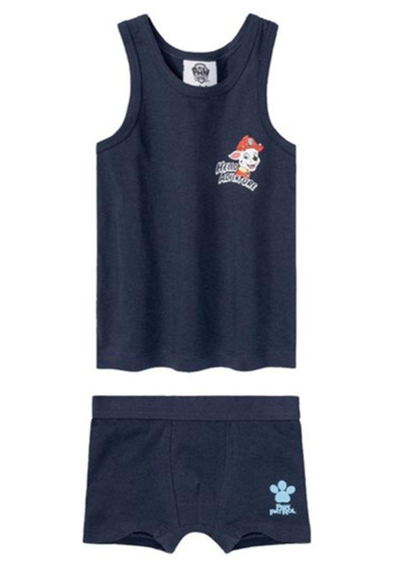 Темно-синий демисезонный комплект белья Paw Patrol