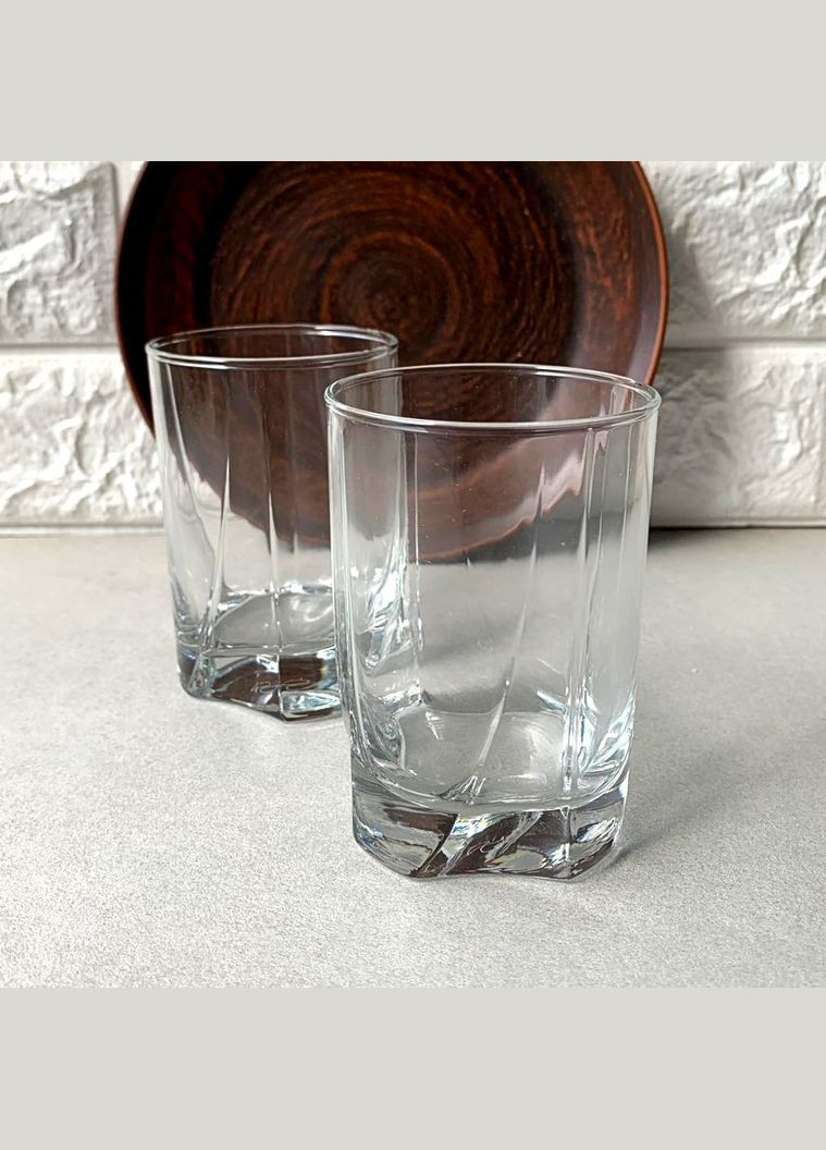 Набір прозорих середніх склянок Луна 255 мл 6 шт (42378) Pasabahce (303138251)