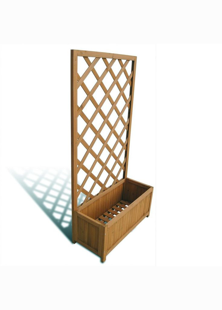 Кашпо зі шпалерою з дерева Гелепо сепія (КШР-000808) No Brand (328960075)