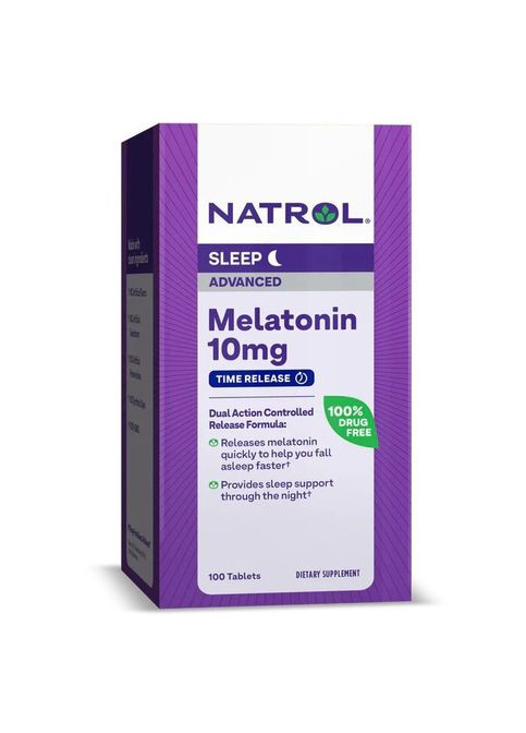 Натуральная добавка Melatonin 10mg Advanced Sleep, 100 таблеток Natrol (334706876)