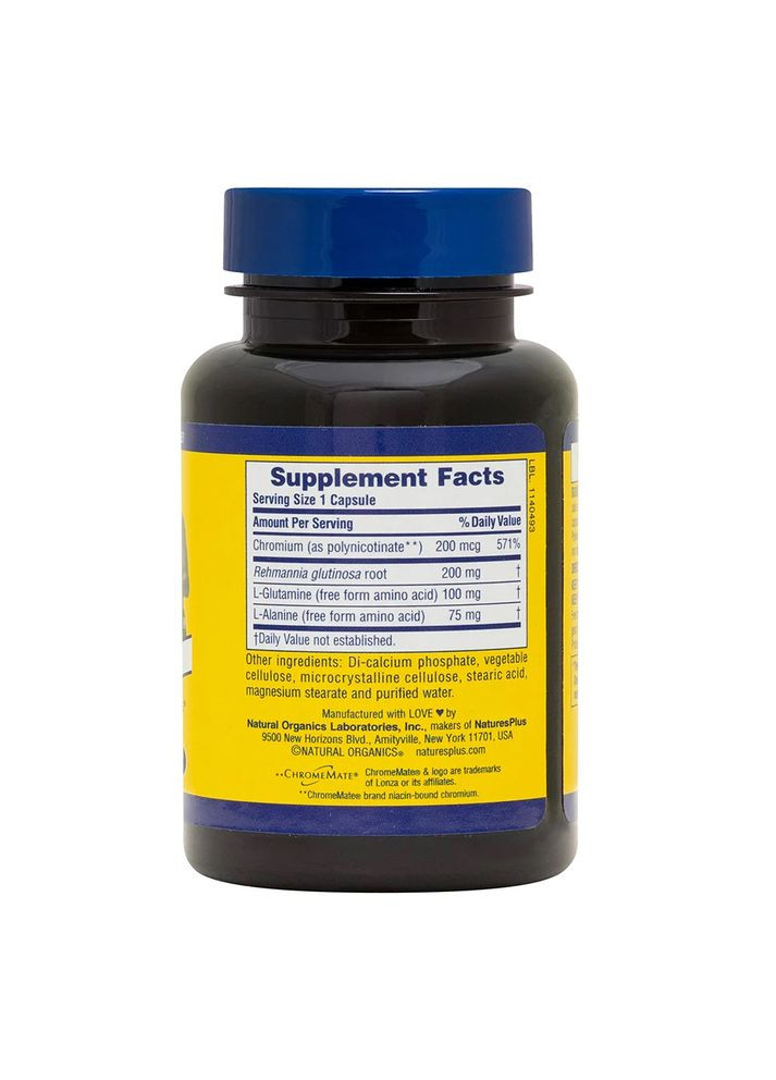 Вітаміни та мінерали Sugar Control, 60 капсул Natures Plus (322209499)