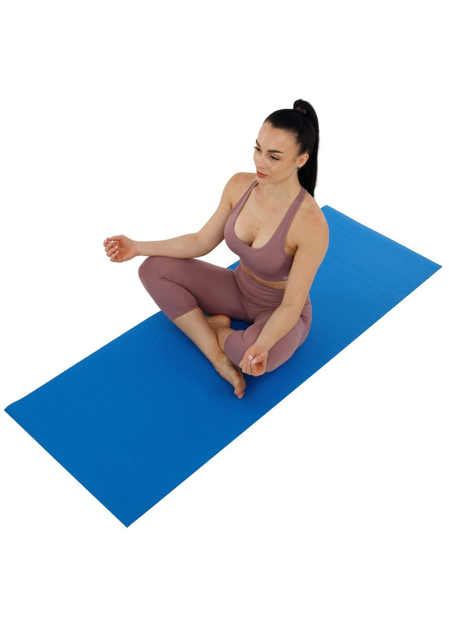 Коврик для фитнеса и йоги PVC 5мм (размер 173x61x0,5см, синий) (FI-8723_Синий) SP-Sport (361436060)