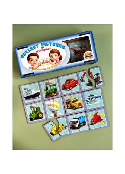 Пазл "Половинки. Типи транспорту" MIC (318018202)