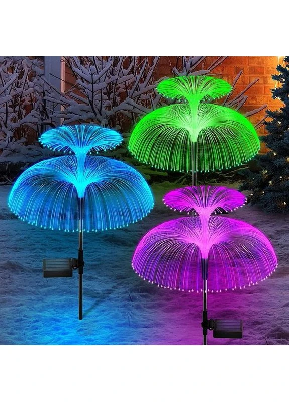 Ліхтар садовий на сонячній батареї Медуза подвійна RGB Hengda (393957906)