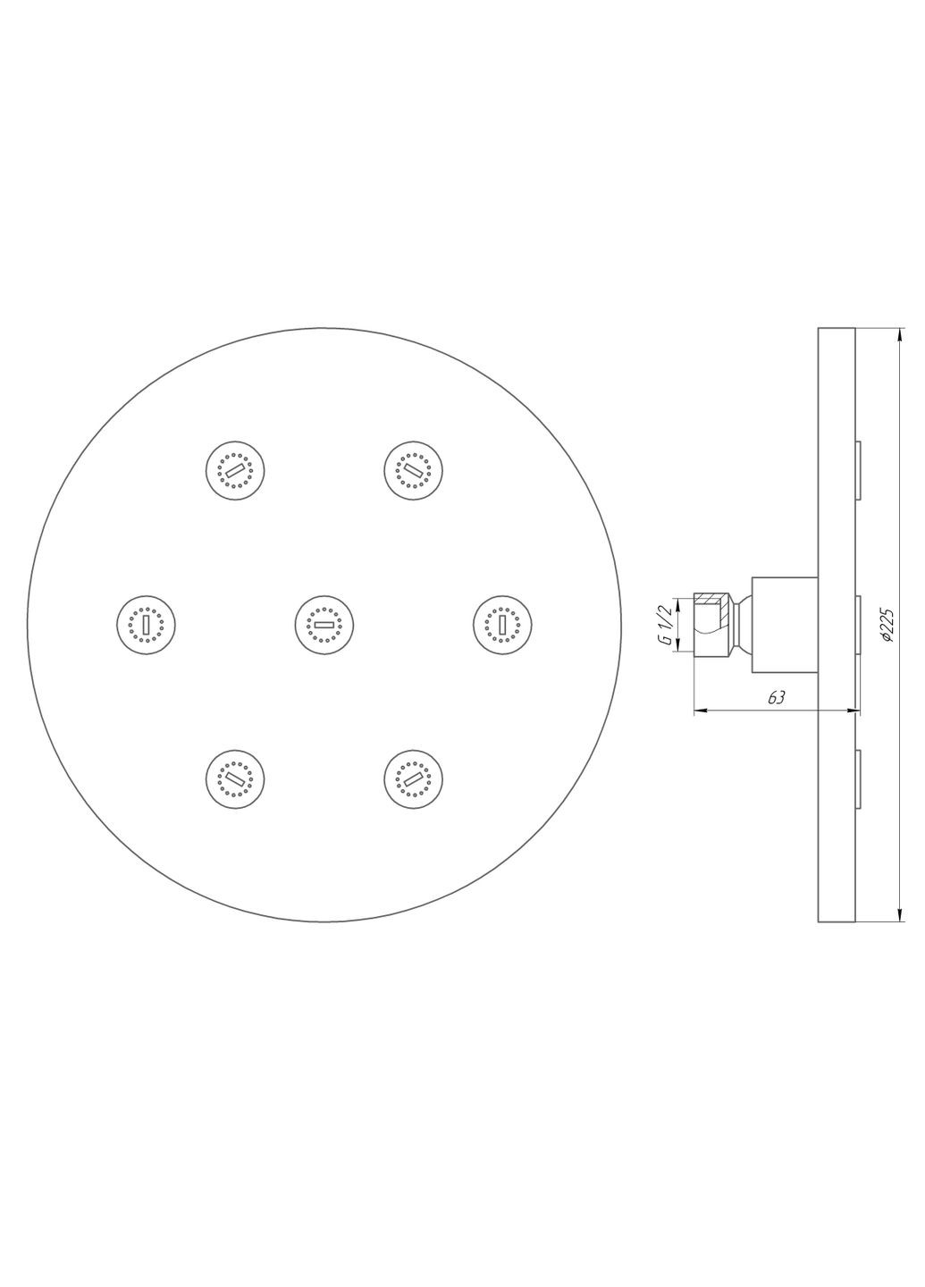 Душевая лейка SD08A Globus (299995500)