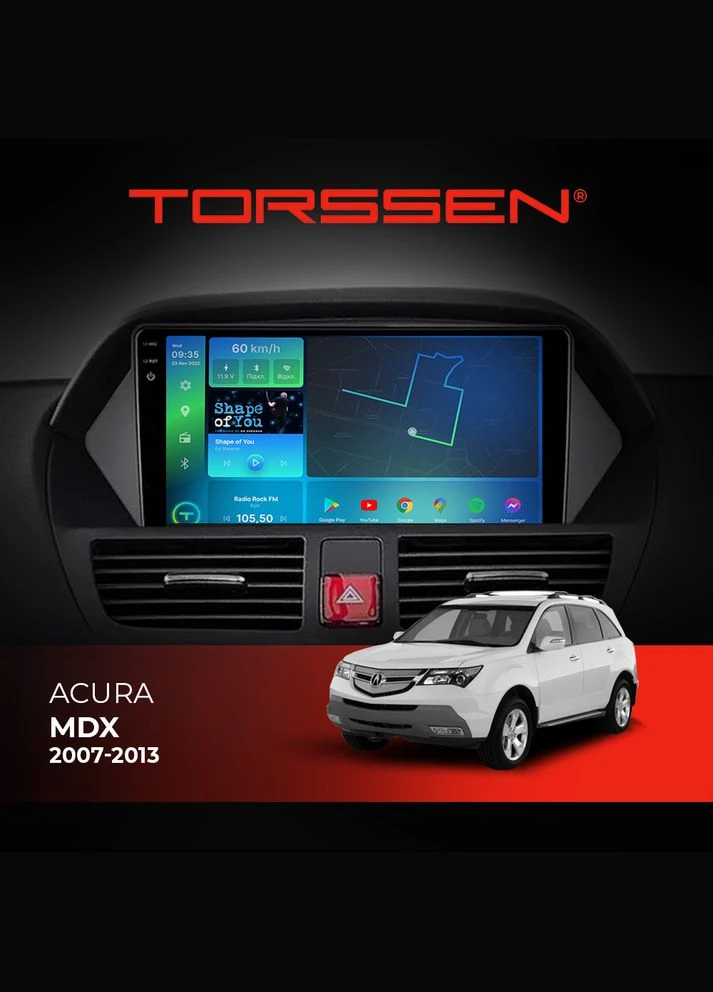 Штатна магнітола 2K DTS Acura MDX 2007-2013 F9432 4G Carplay DSP Torssen (304288716)
