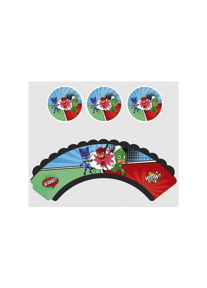 Топери для капкейків "Герої в масках" набір 6шт. No Brand (302313028)