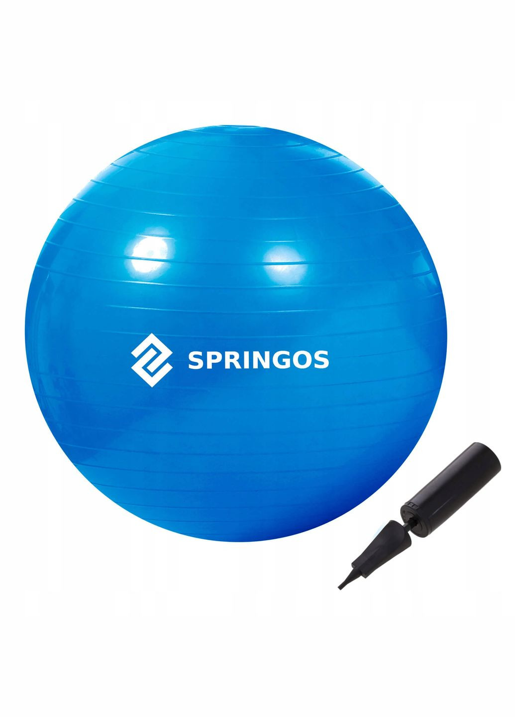 Мяч для фитнеса (фитбол) Anti-Burst Blue Springos FB0009 (345713403)