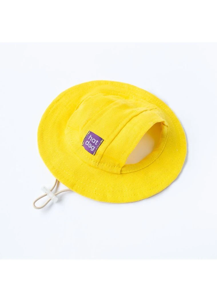Панама для собак из льна Желтая L Hat-Dog (387664244)