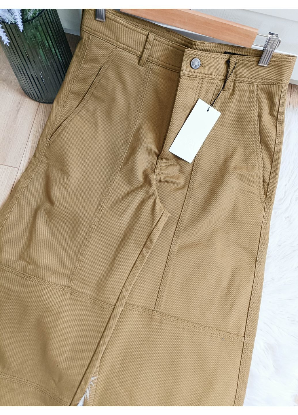 Твиловые брюки со средней посадкой Zara (352767186)