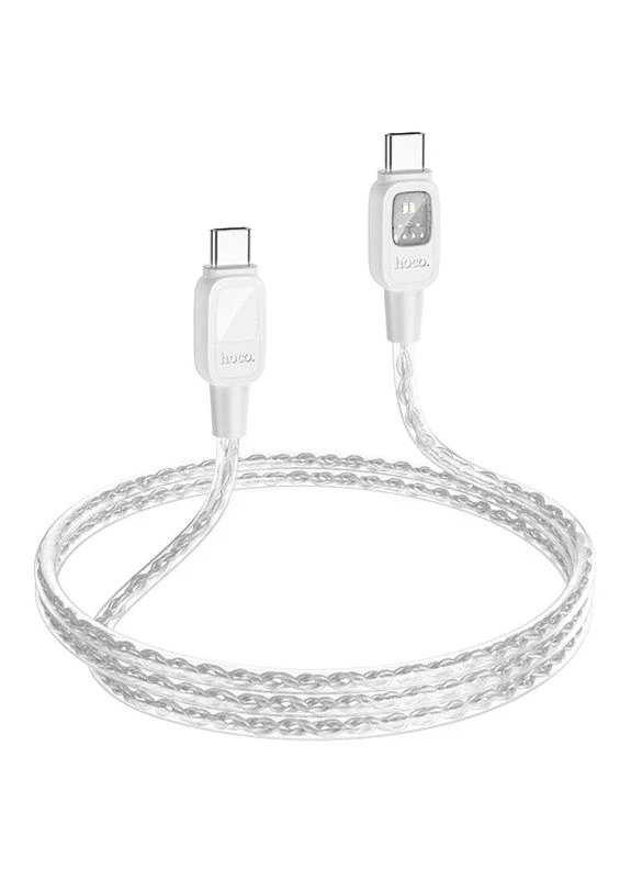 Дата кабель Hoco 60W Type-C to Type-C 1.2 м TPU No Brand U124 Stone (402117267)