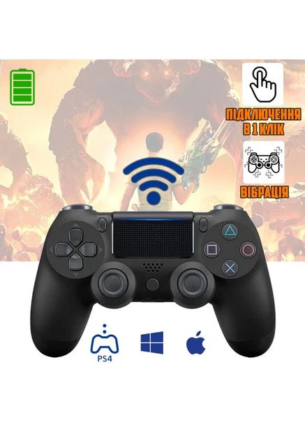 Джойстик плейстейшен DualShock 4 PS4 Wireless Controller геймпад Black Digital (363833599)