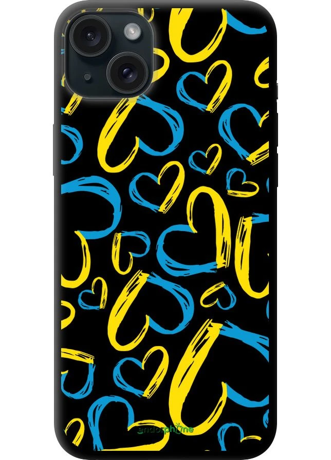 Чохол на iPhone 15 Plus Серця UA "5292b-3097-70447" Endorphone (374879897)