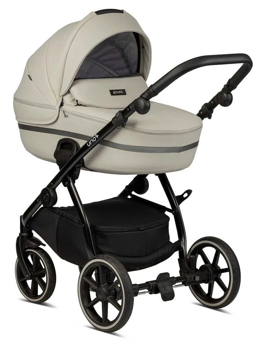 Універсальна коляска 2 в 1 Uno 3 Plus Leather, 168 Black Sesame Tutis (362540196)