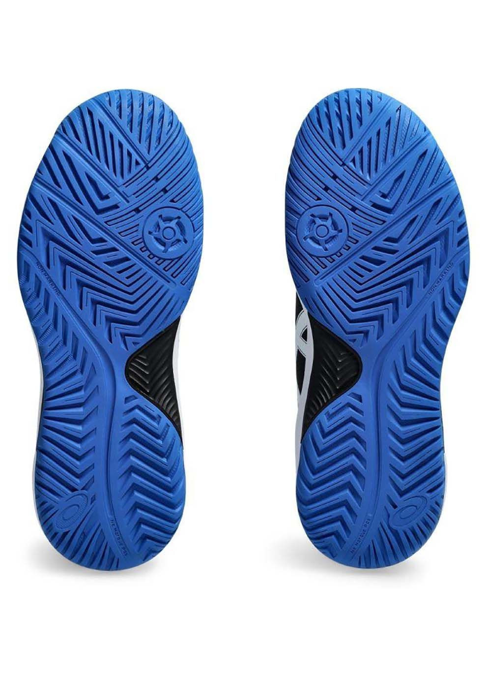 Цветные демисезонные детские кроссовки gel-dedicate 8 gs черный синий Asics